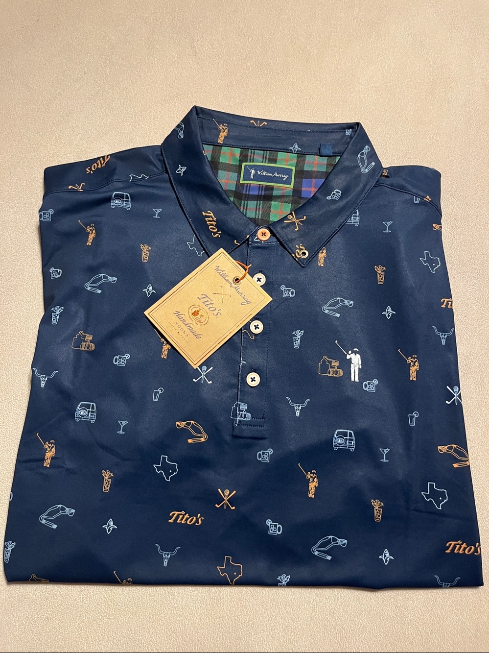NWT WILLIAM MURRAY Texas Icons Golf Polo